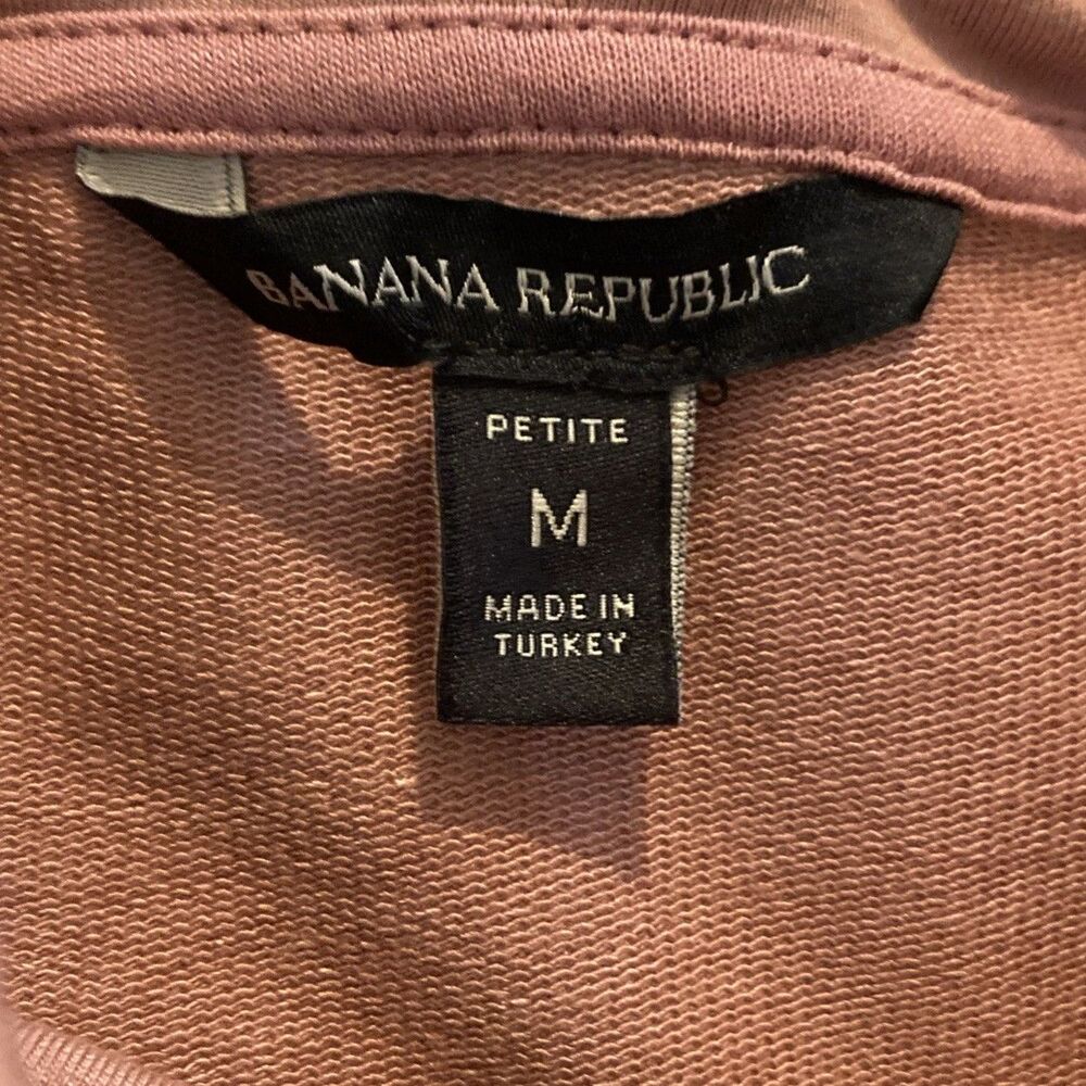 Banana Republic Womens MP Pink LS Aster Mockneck Chase Relaxed Top Earthy Basics - Picture 2 of 8